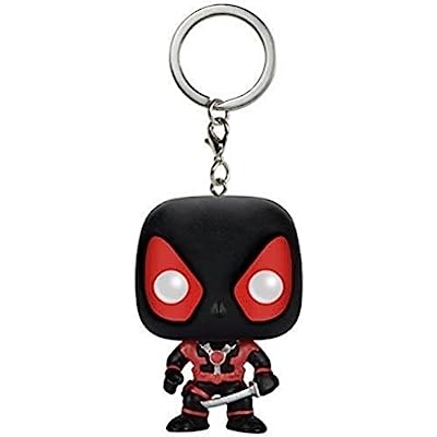 Funko Pop Llavero Marvel Black Suit Deadpool