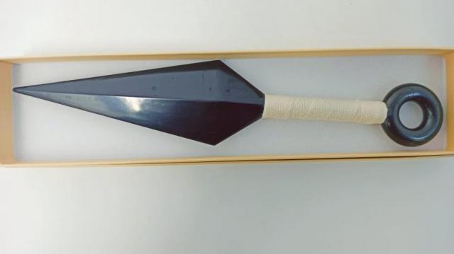 Kunai naruto cinta blanca plastico
