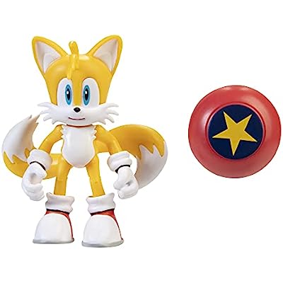 Sonic Hedgehog 10Cm Modern Tails Star Spring Articulado Original