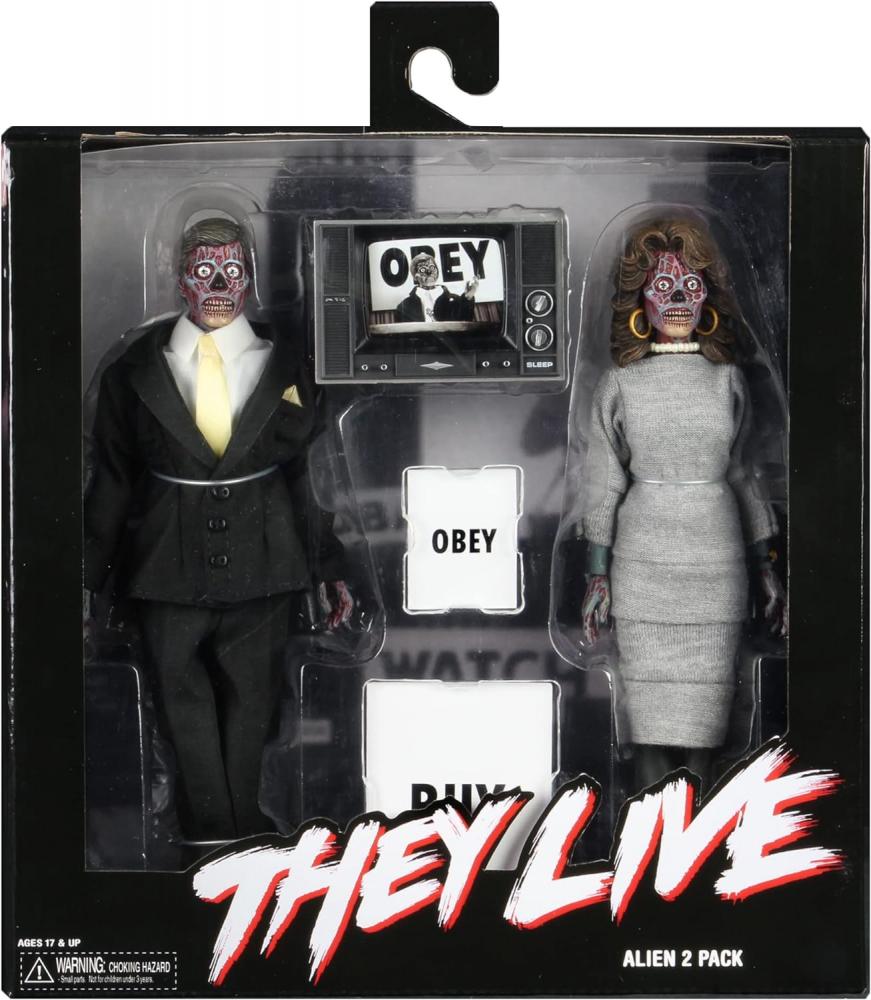 NECA They Live: Aliens 8 Inch Retro Action Figure 2 Pack