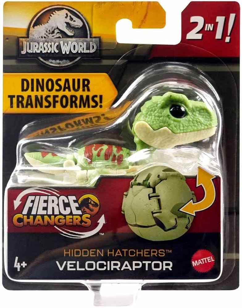 Jurassic World Fierce Changers Hidden Hatchers Velociraptor