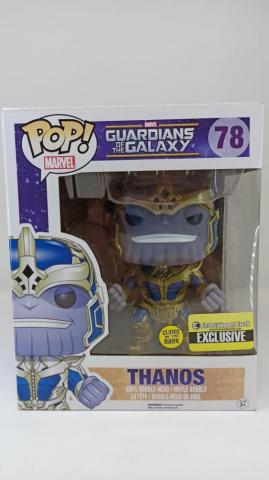 Funko Pop Ee Exclusive Glow In The Dark Thanos Caja descolorida