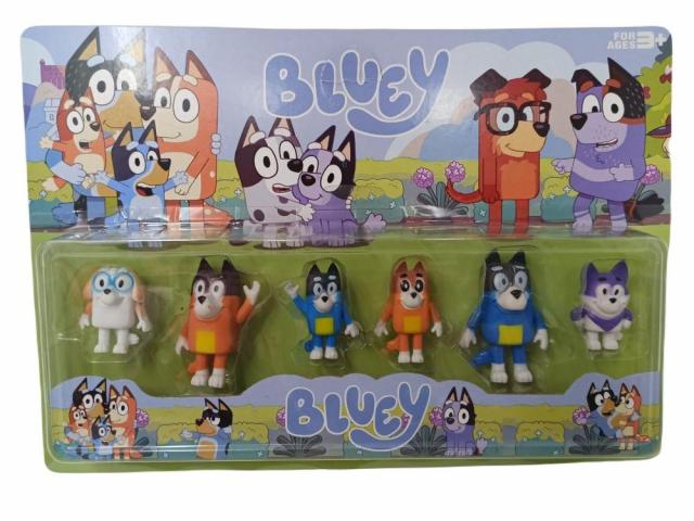 Pack Figuras Bluey x6 5cm