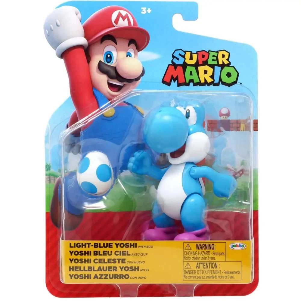 World Of Nintendo Super Mario Light-blue Yoshi With Egg