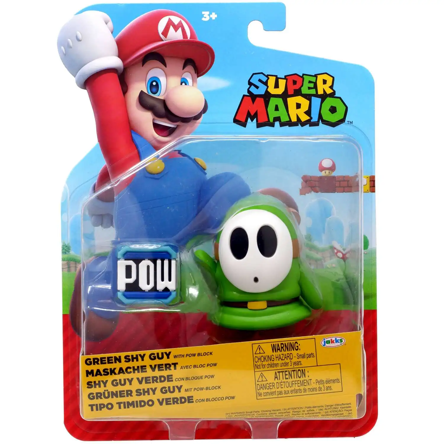 World Of Nintendo Super Mario Green Shy Guy with POW Block
