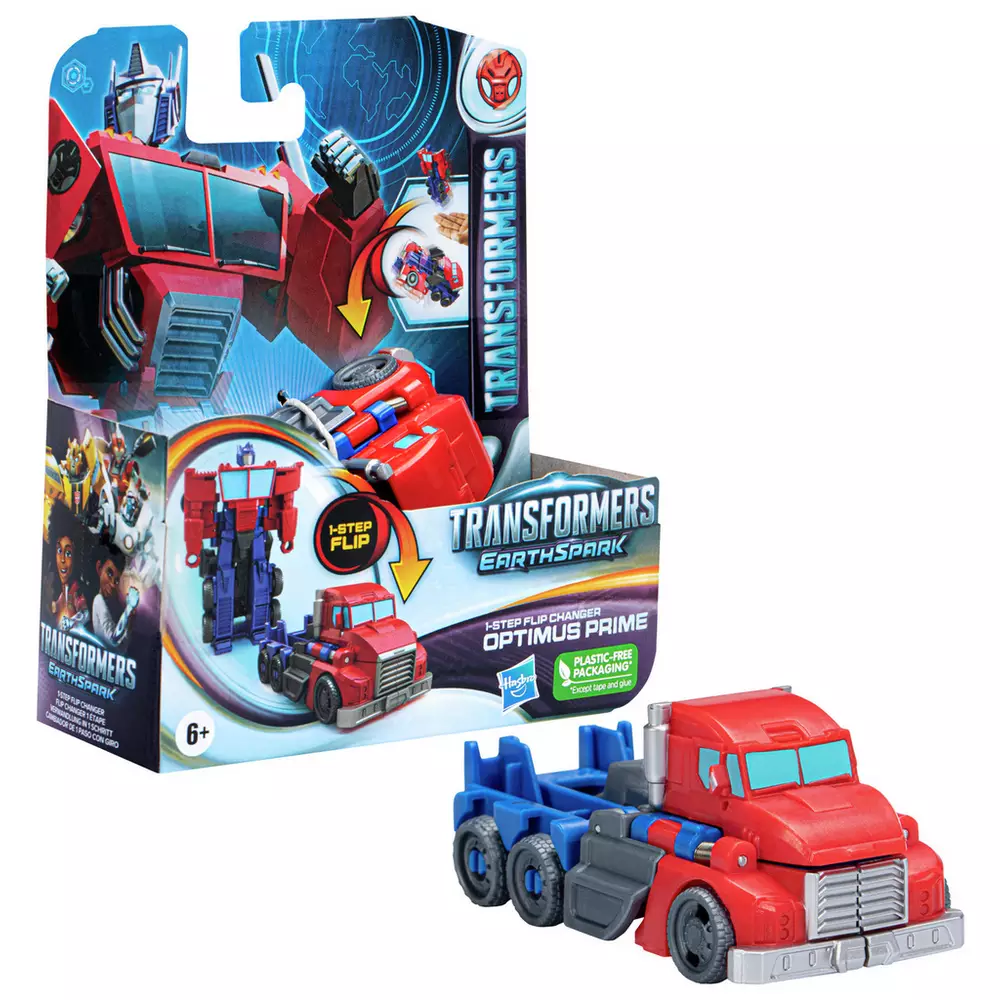 Transformers EarthSpark 1-Step Flip Changer Optimus Prime