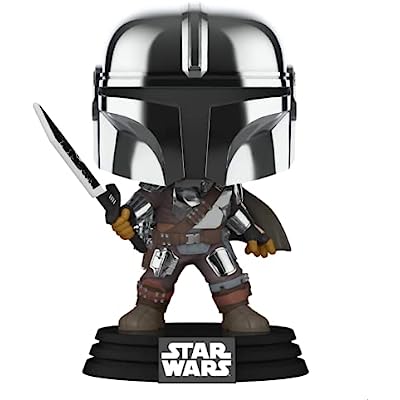 Funko Pop Mandalorian with Darksaber Chrome GITD Special Edition