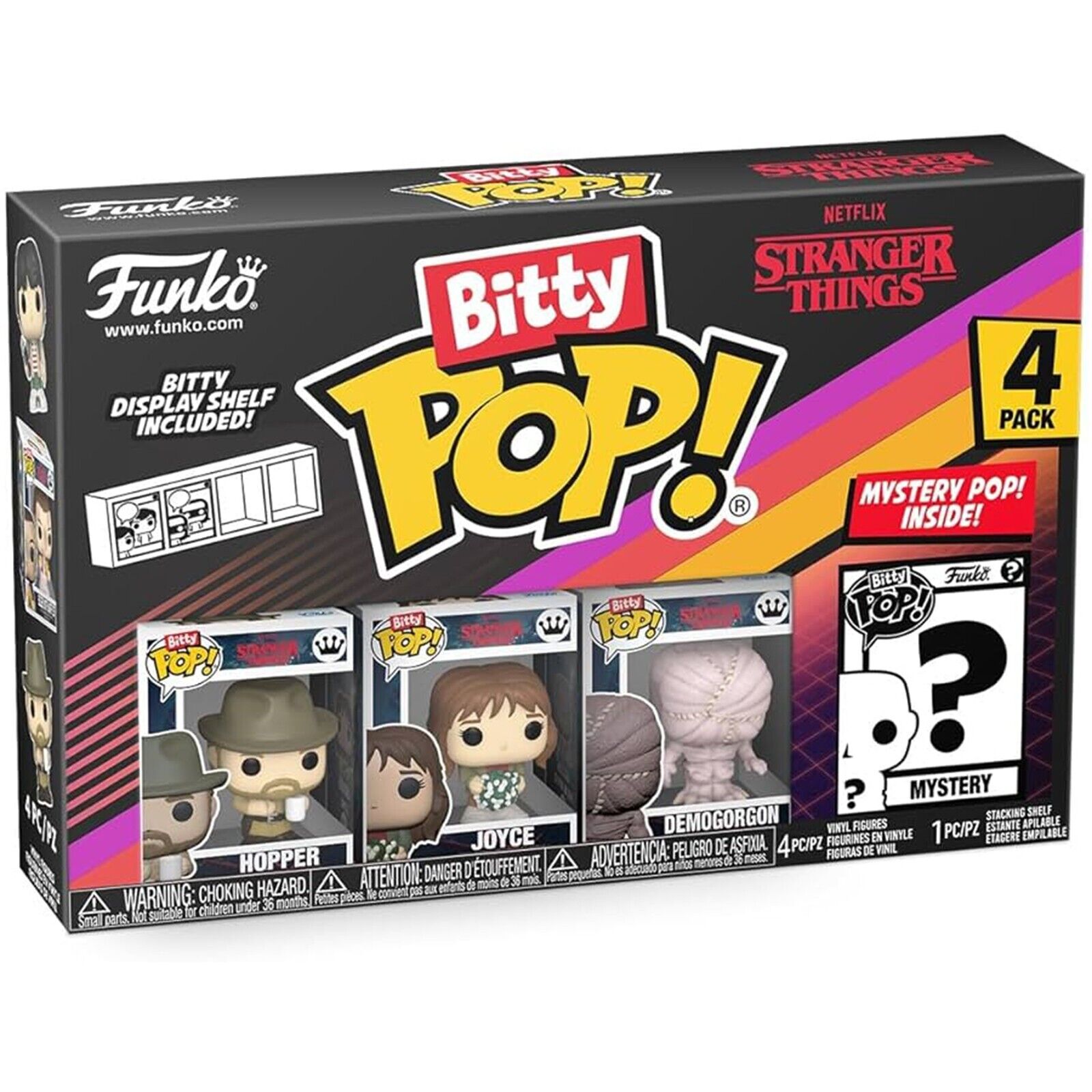 Funko Pop Bitty Stranger Things Hopper Micro Figure 4-Pack