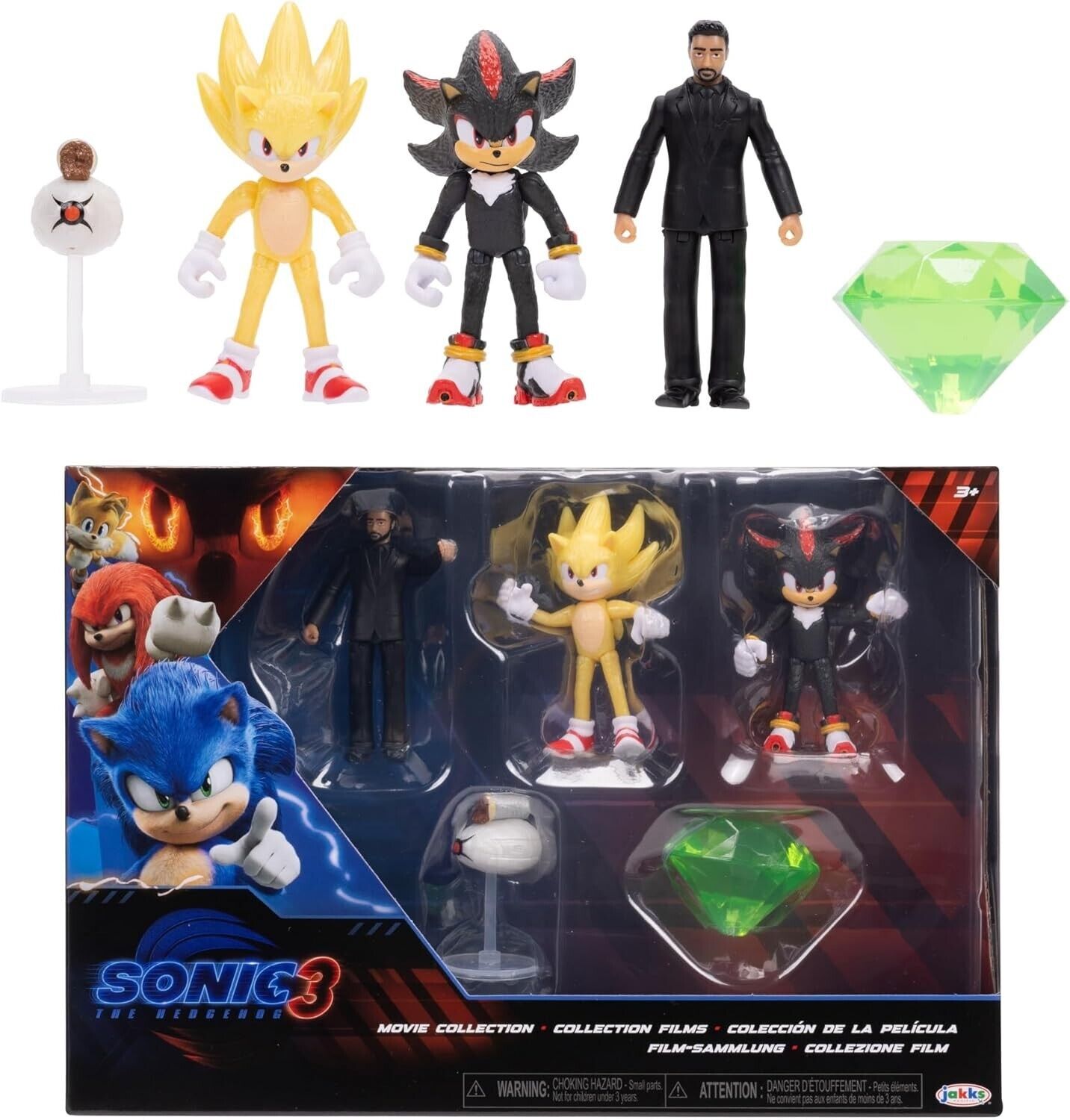 Sonic 3 Movie ActionFigures Multi-Pack 6.5Cm
