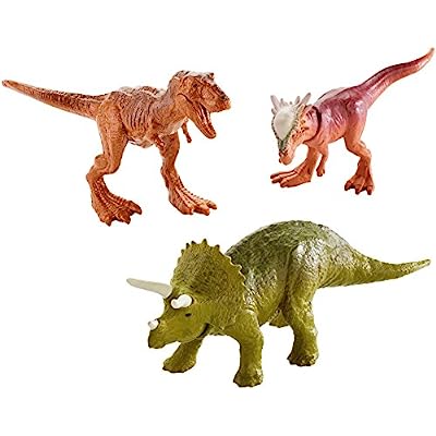 Jurassic World Mini Triceratops, Sygimoloch, & Metallic T-Rex 3 Pack