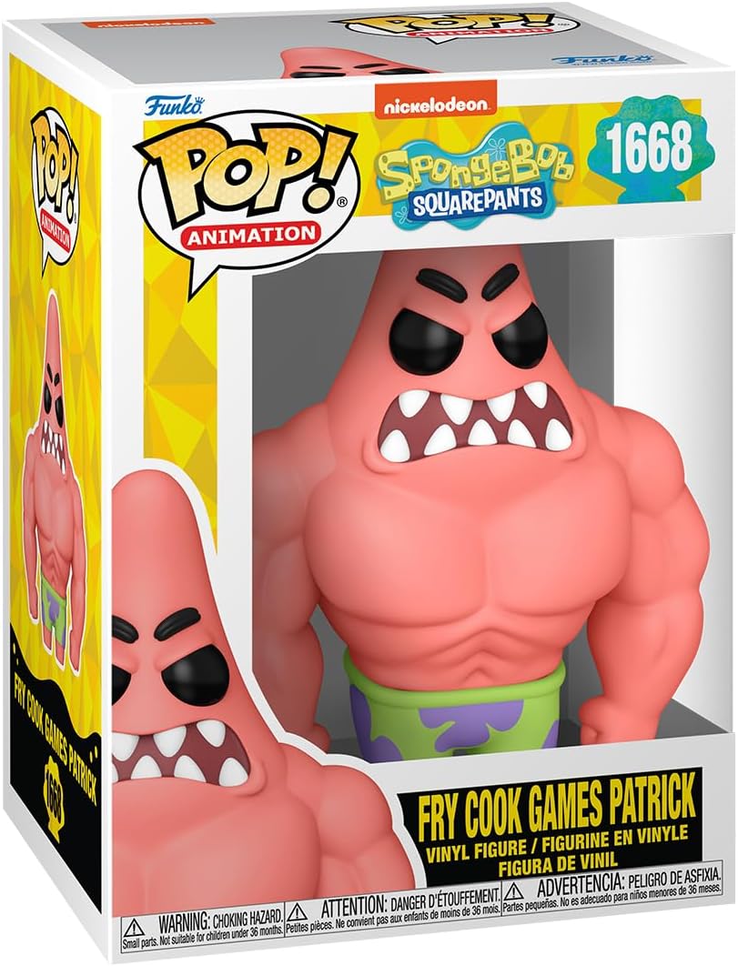 Funko Pop Bob Esponja 25th Fry Cook Games Patrick Bob Sponge