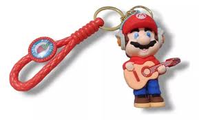 Llavero Goma Mario con Guitarra