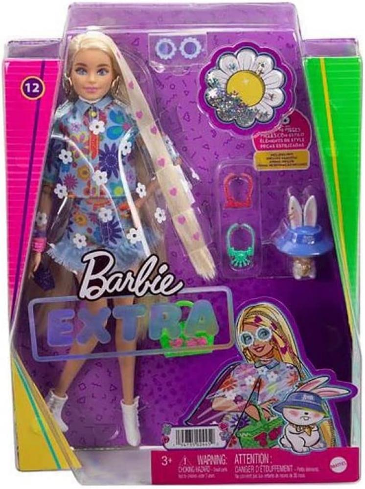 Barbie Extra Extra-Long Blonde Hair Wearing Floral Outfit & Poncho