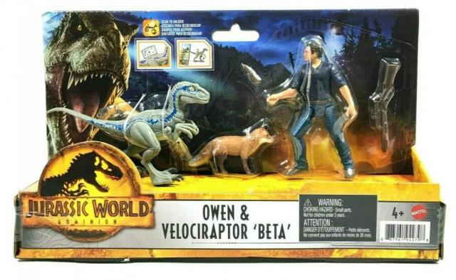 Jurassic World Dominion Owen and Velociraptor Beta Human and Dino Pack