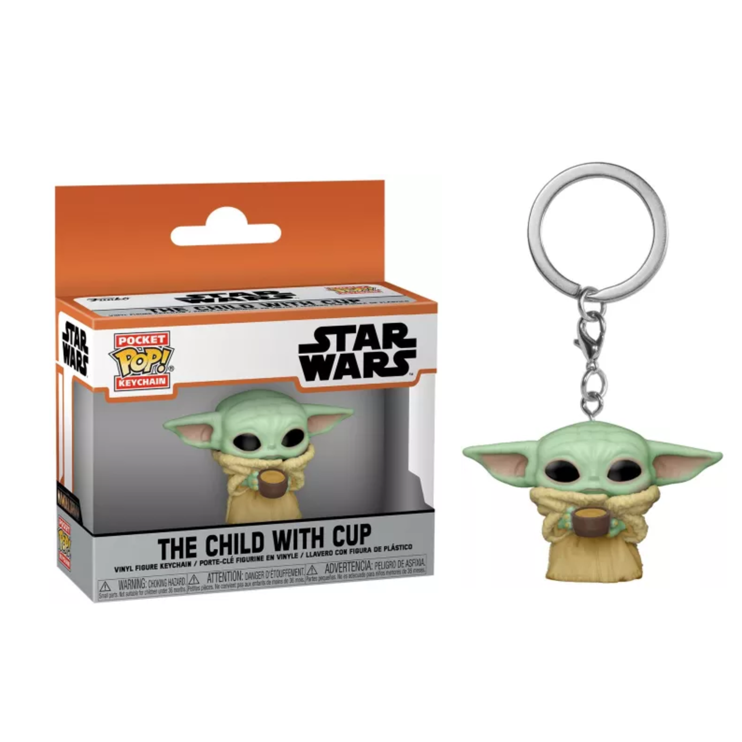 Llavero Funko Pop The Mandalorian The Child with Cup