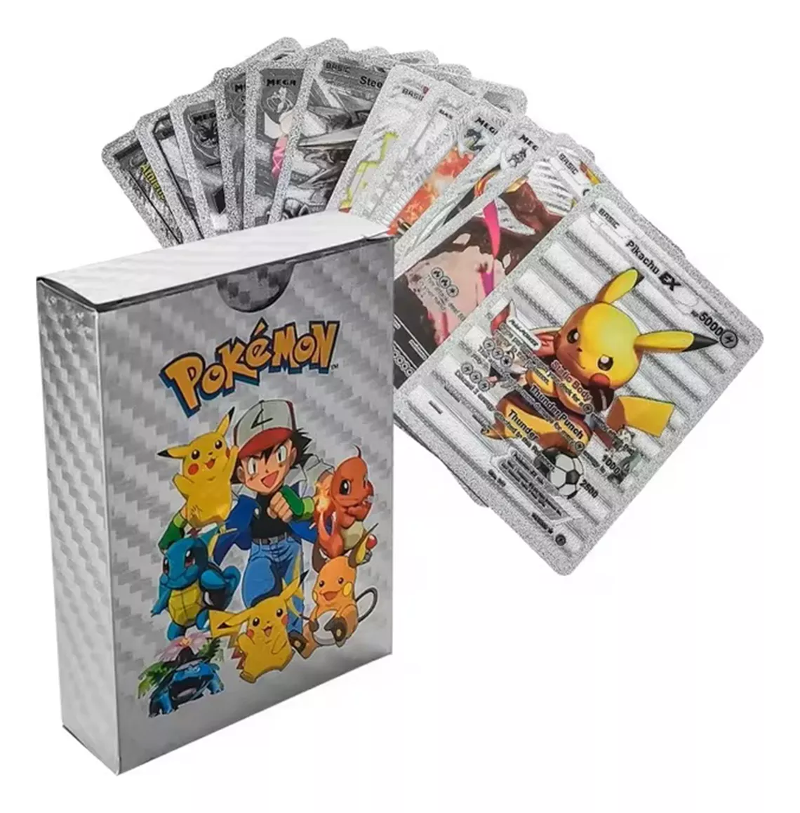 Caja Cartas Plateadas  Pokemon