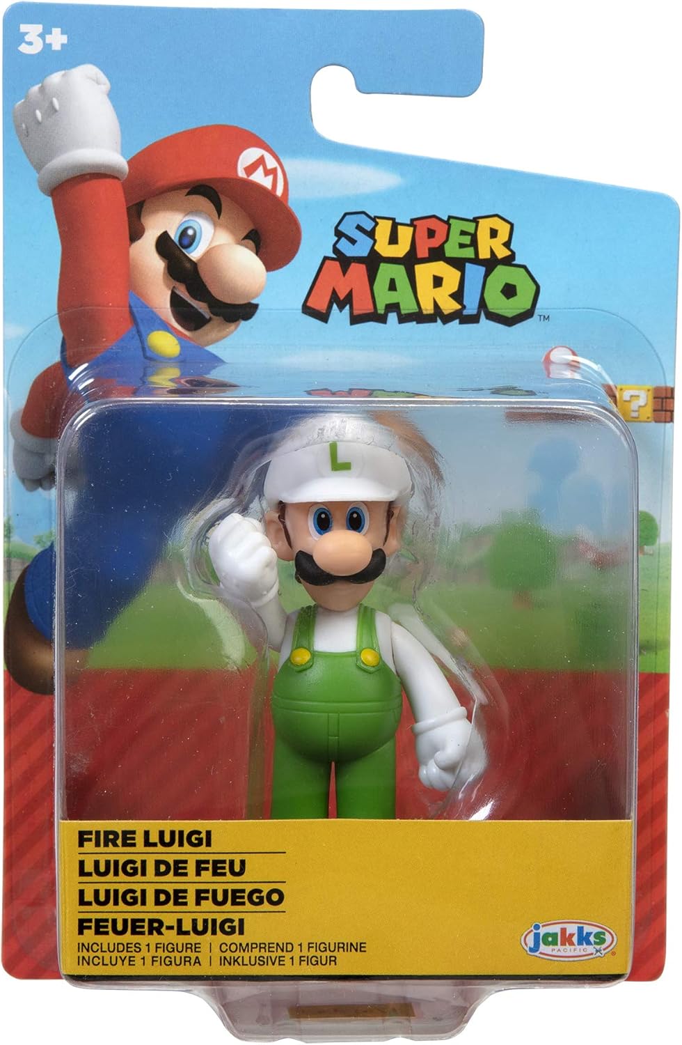 World of Nintendo Super Mario Fire Luigi 2.5-Inch