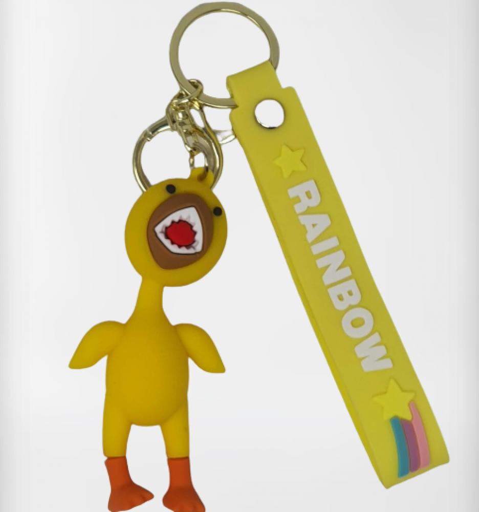 Llavero Goma Correa Rainbow Amarillo