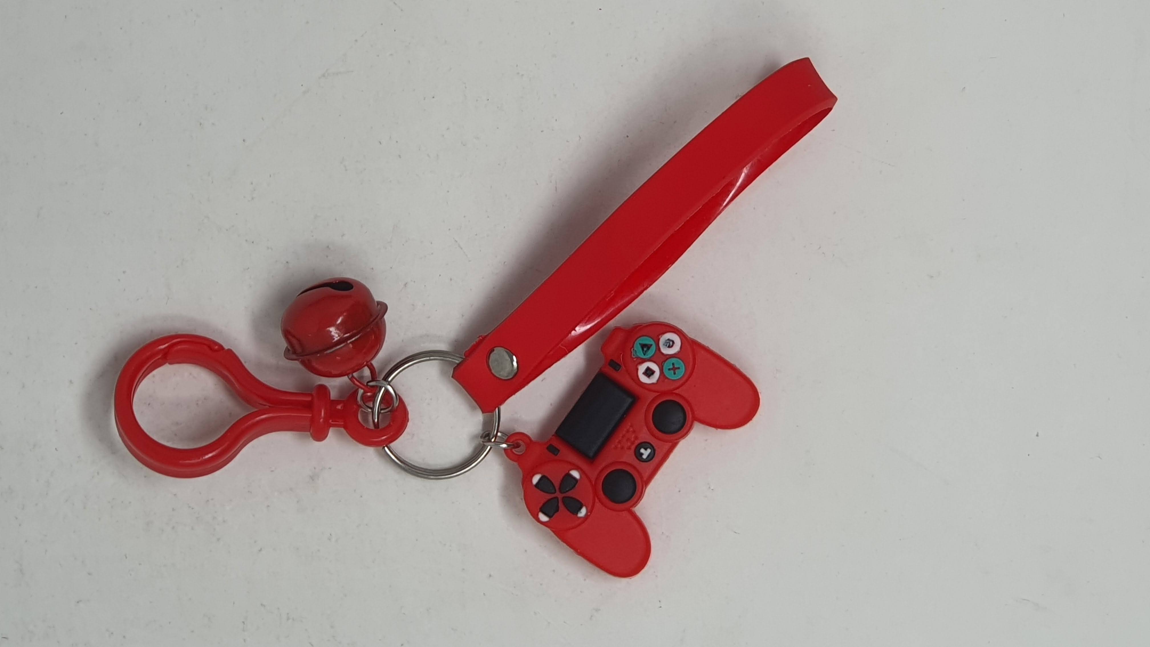 LLavero Goma Joystick Rojo