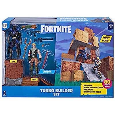 Fortnite Turbo Builder Set 2 Figuras Pack 89 Pzas Para Armar