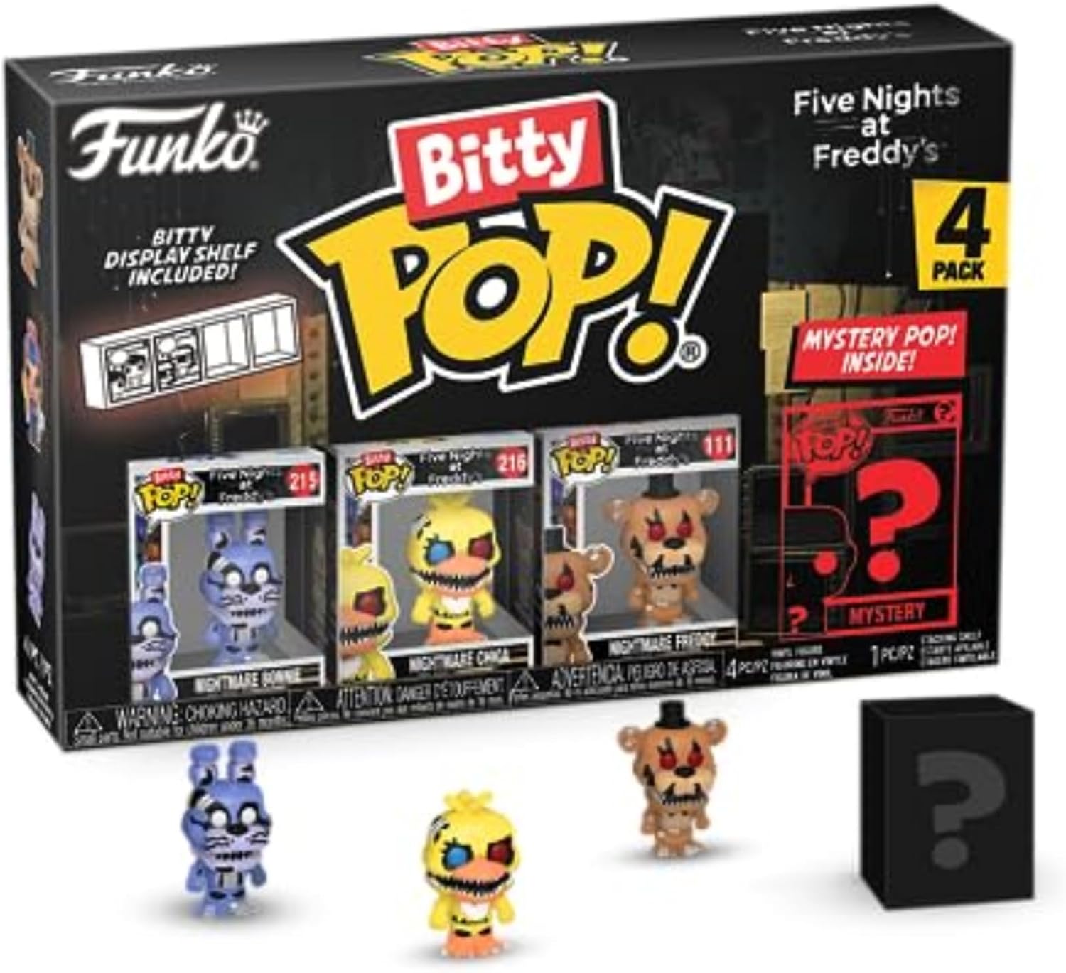 Funko Pop Bitty FNAF Nightmare Bonnie Chica Freddy