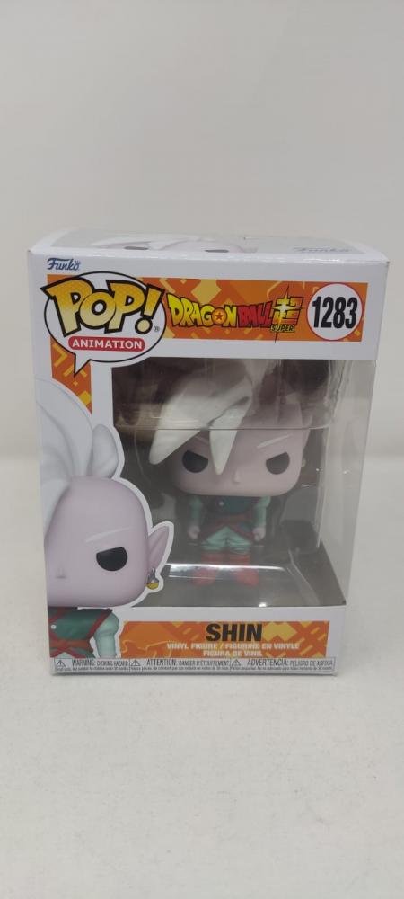 Funko Pop Dragon Ball Shin caja con detalles