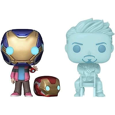 Funko POP Engdame Morgan Stark Y Tony Stark Hologram Glow