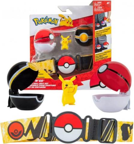 Pokemon Clip N Go Poke Ball Belt Set Pikachu 