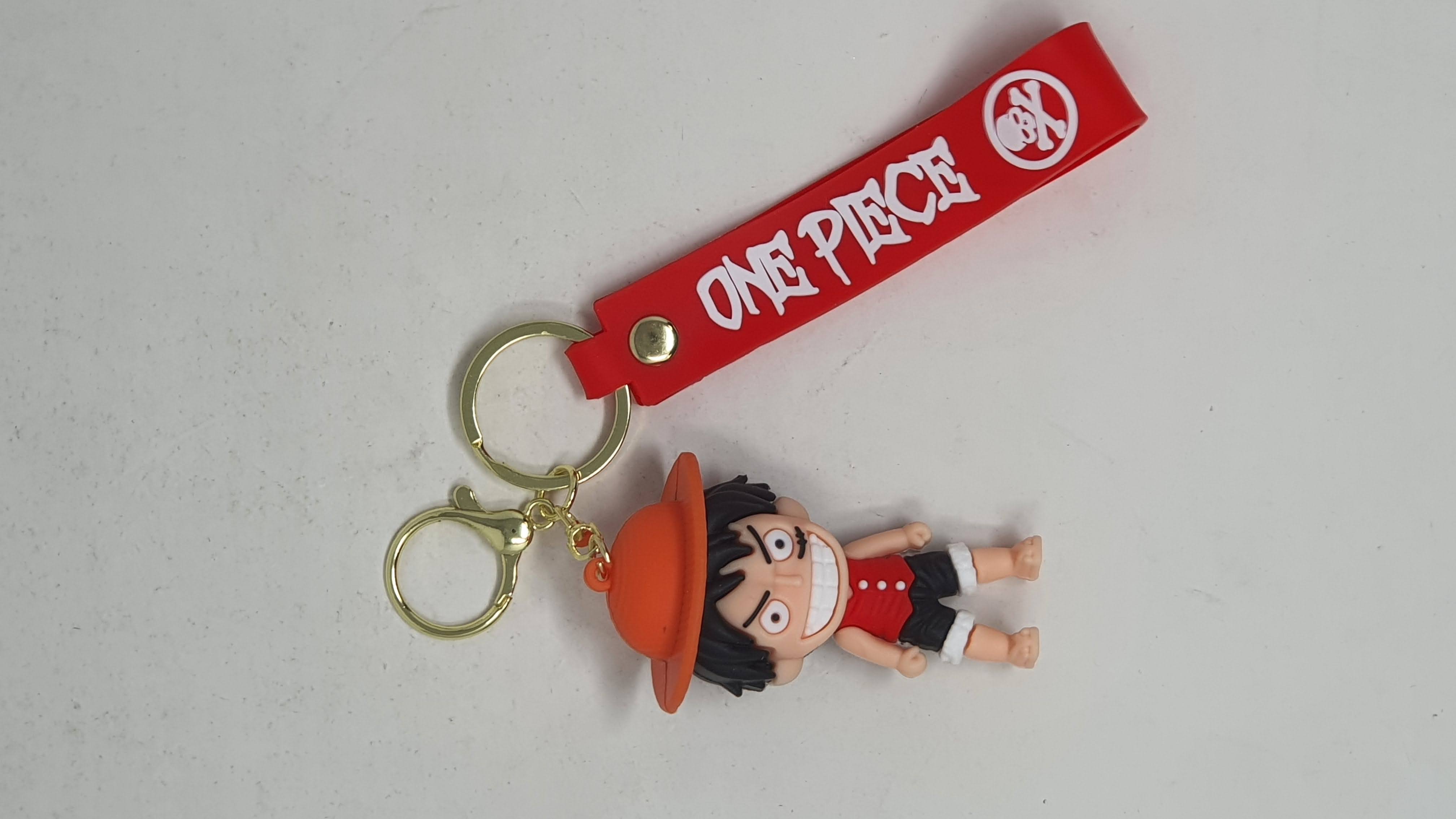 Llavero Goma One Piece Sombreo Naranja