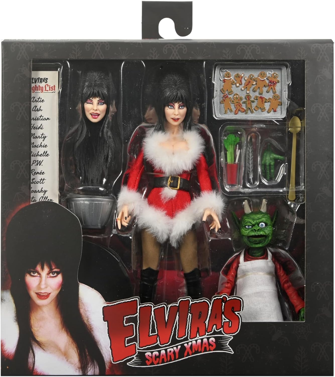 NECA Elvira Very Scary Xmas 8 inch Clothed