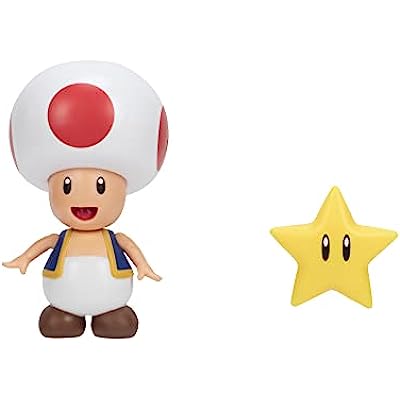 World of Nintendo Toad W/ Star 10Cm