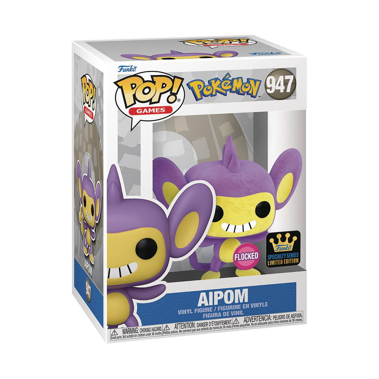 Funko Pop Pokemon Aipom Flocked Limited Edition