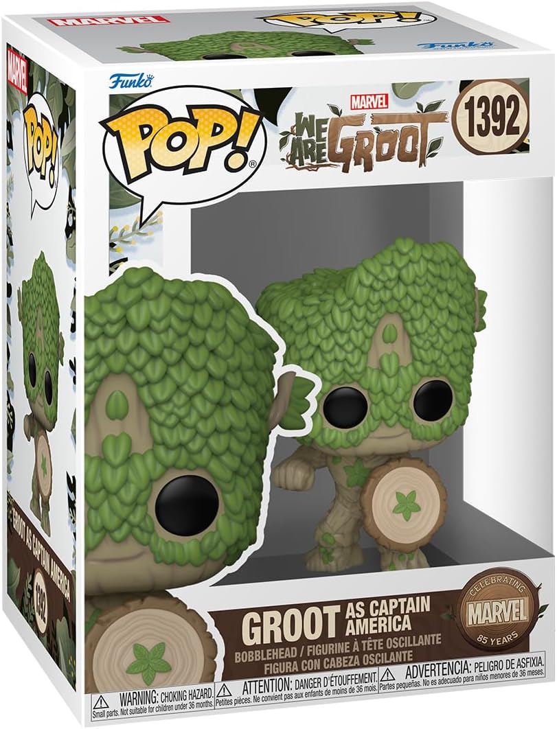Funko Pop Marvel 85th We are Groot Groot as Captain America