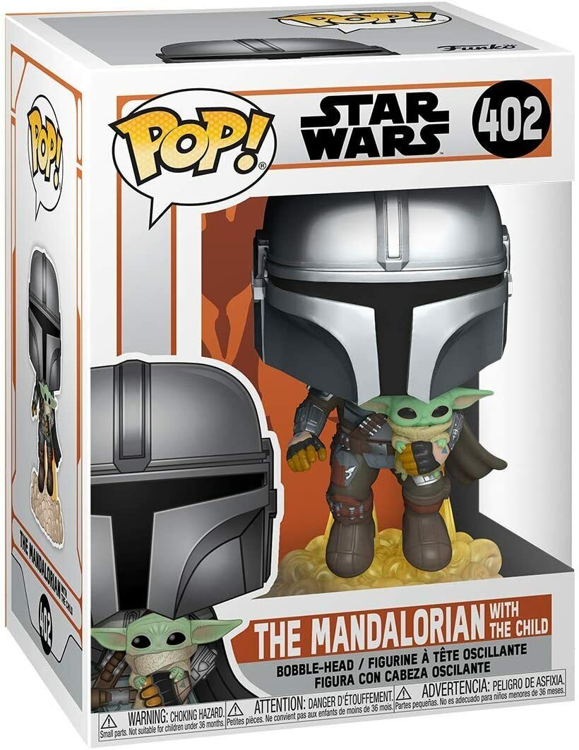 Funko Pop Star Wars The Mandalorian Flying with The Child