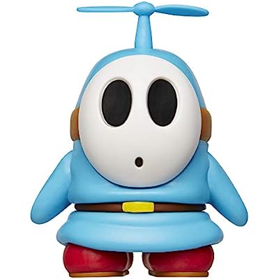 Super Mario Blue Shy Guy Articulado 10Cm Original