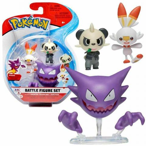 Pokemon Haunter Scorbunny Pancham Set De Figuras