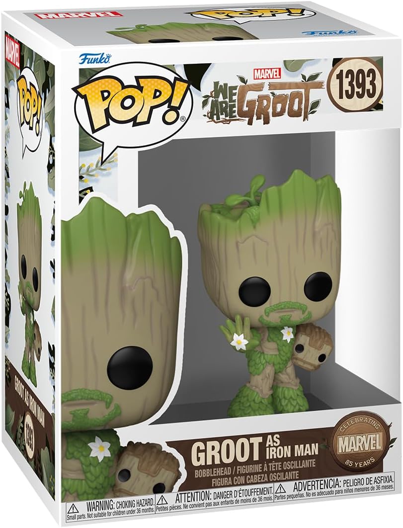 Funko Pop Marvel 85th We are Groot Groot as Iron Man
