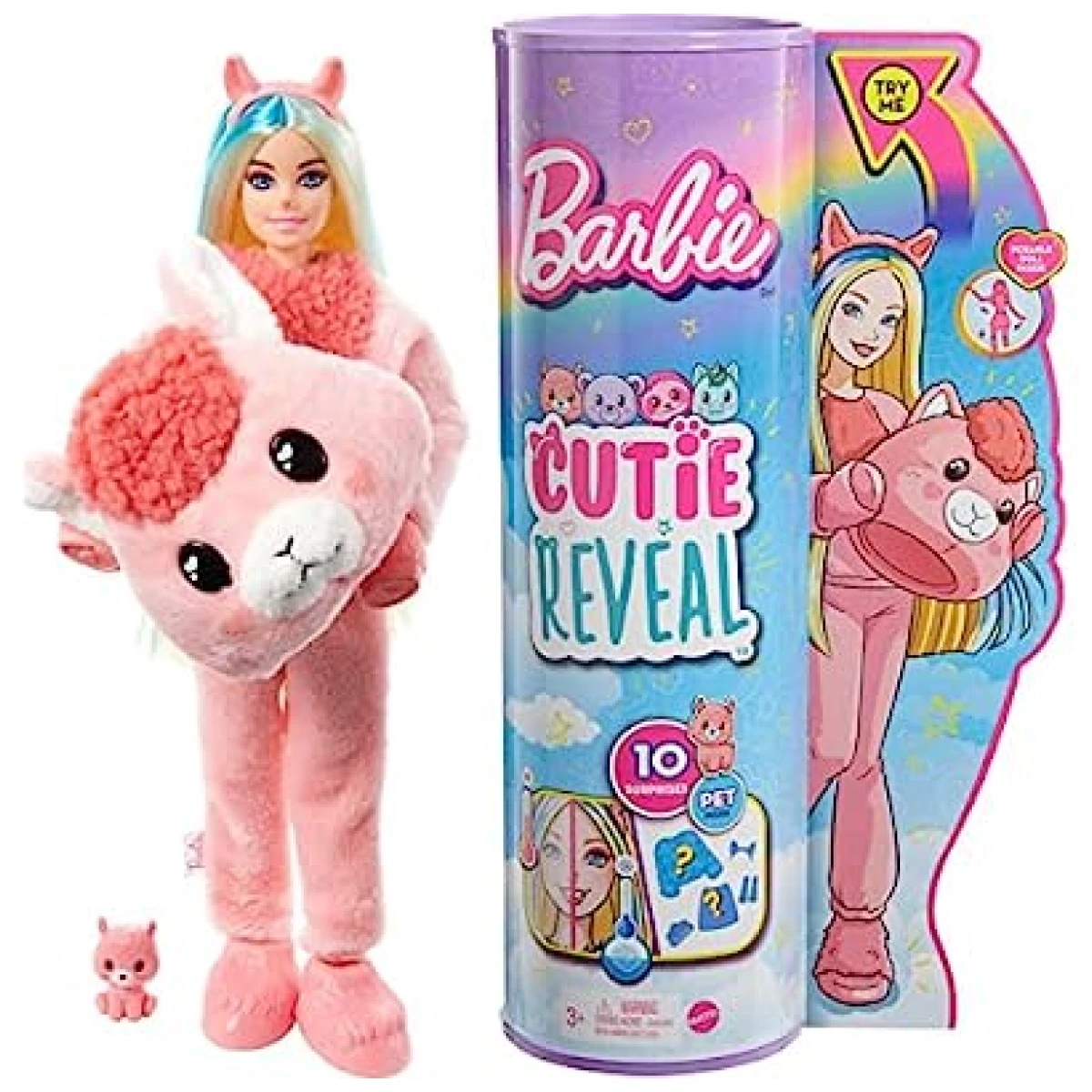 Barbie Cutie Reveal Fantasy Series Llama Plush 