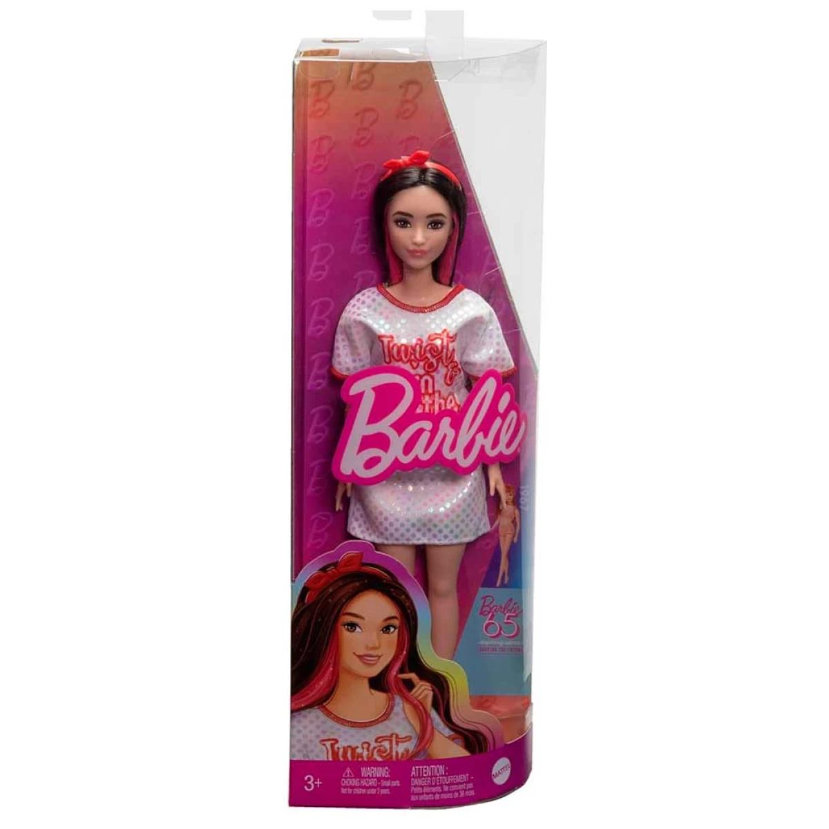Barbie Fashionistas Black Wavy Hair with Twist ‘n’ Turn Dress