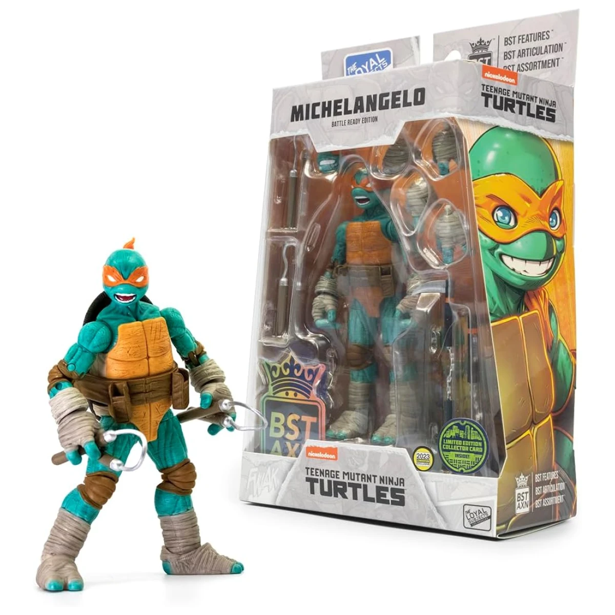 BST AXN SD Exclusive 2023 TMNT Michelangelo Battle Ready
