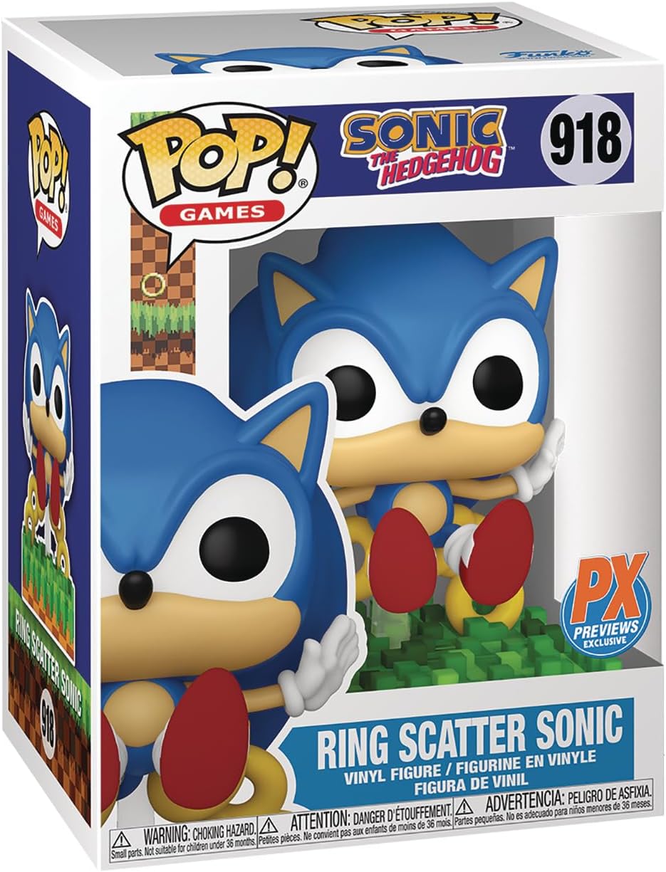 Funko Pop  Sonic (Ring Scatter Sonic) Previews Exclusive
