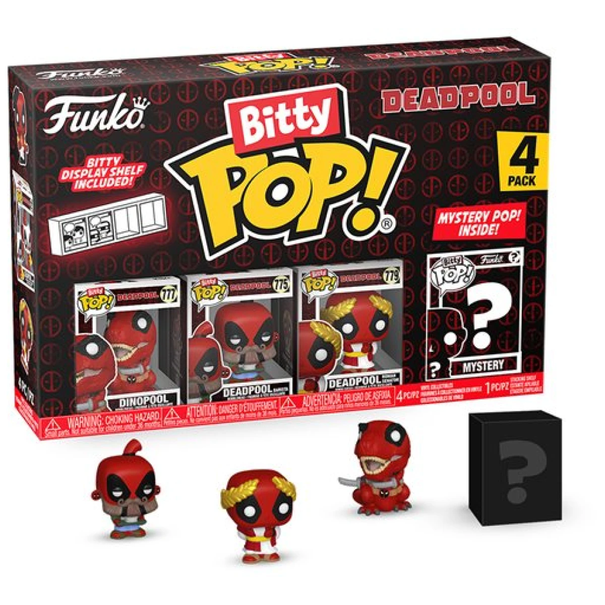 Deadpool Dinopool Funko Bitty Pop! Mini-Figure 4-Pack