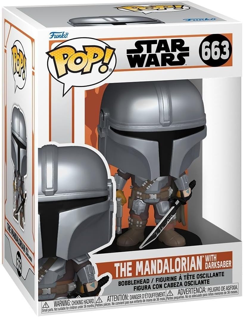 Funko Pop Star Wars The Mandalorian With Darksaber