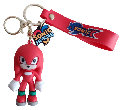 Llavero Goma Sonic Knuckles Rojo