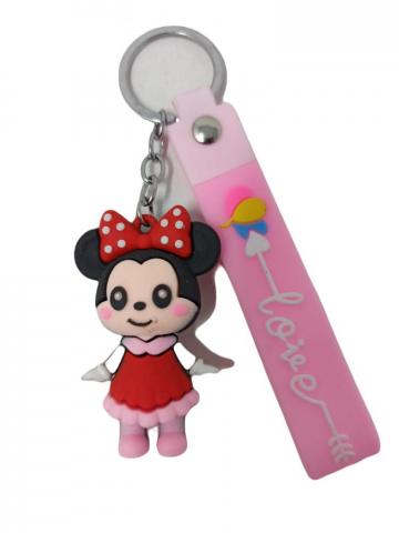 Llavero Goma Con correa MINNIE