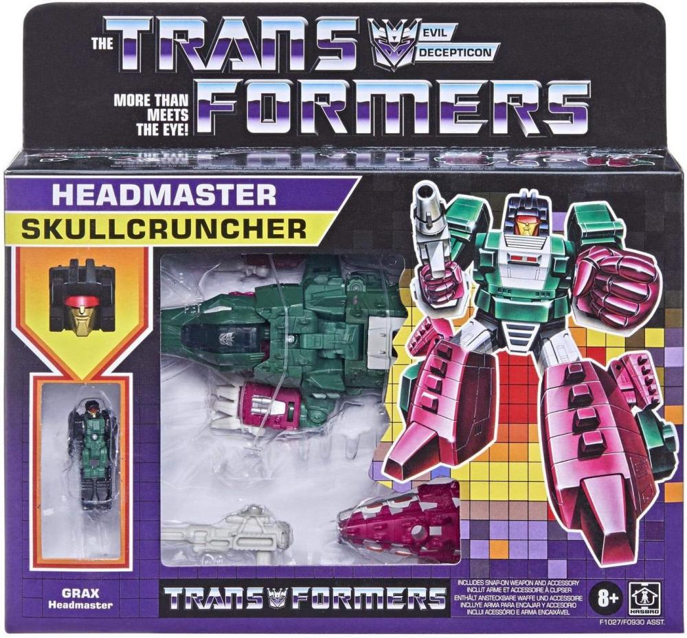 Transformers Retro Decepticon Headmaster Skullcruncher Grax
