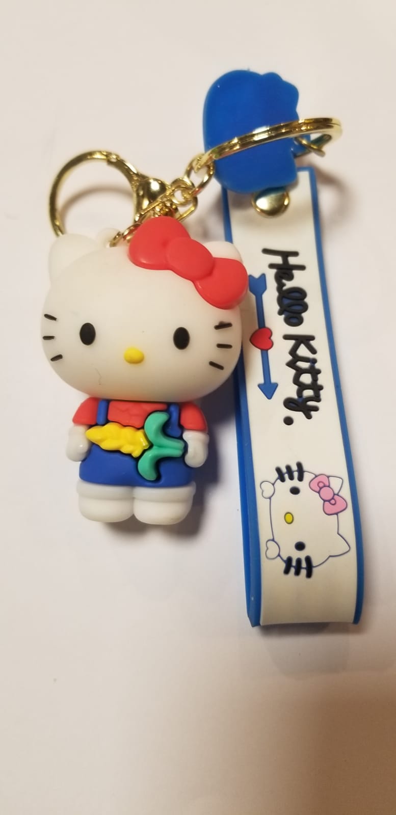 LLavero Goma Hello Kitty Sanrio Moño Rosa