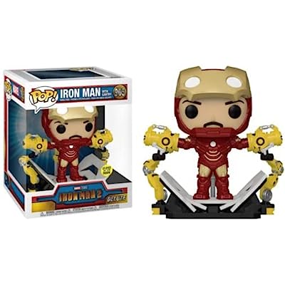 Funko Pop Iron Man MKIV with Gantry Glow-in-The-Dark Deluxe