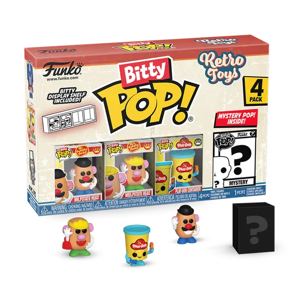 Funko Pop Bitty Retro Mr Potato Mrs Potato & Play-Doh 4-Pack