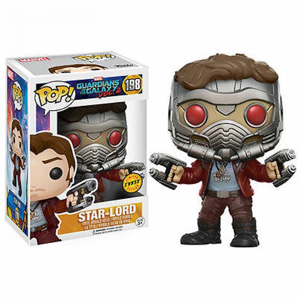 Funko Pop Guardians of the Galaxy 2 Star Lord Chase Caja con Minimo Detalle